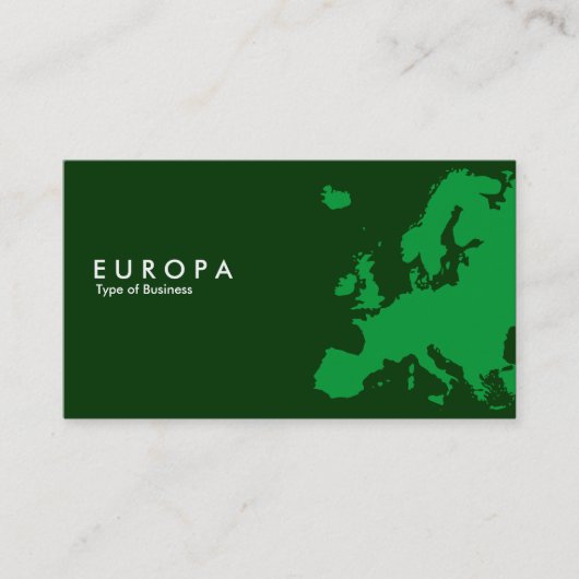 EUROPA Green - Donkergroen Visitekaartje (Voorkant)