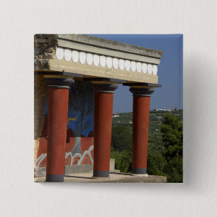 Europa, Griekenland, Kreta (ook bekend als Kriti), Vierkante Button 5,1 Cm