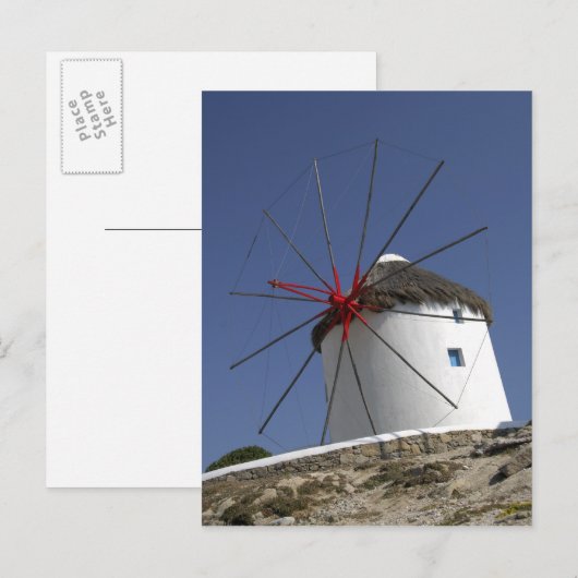 Europa, Griekenland, Mykonos. 3 Briefkaart (Voorkant / Achterkant)