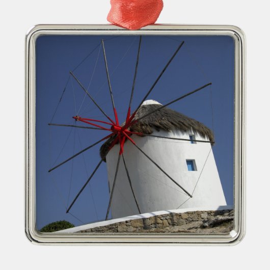 Europa, Griekenland, Mykonos. 3 Metalen Ornament (Voorkant)