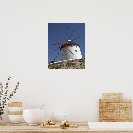 Europa, Griekenland, Mykonos. 3 Poster (Keuken)