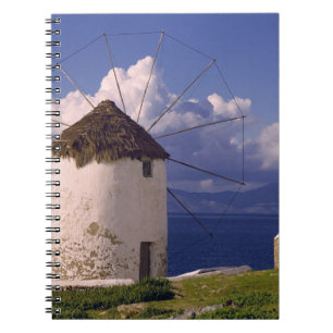 Europa, Griekenland, Mykonos. Een opvallende witte Notitieboek