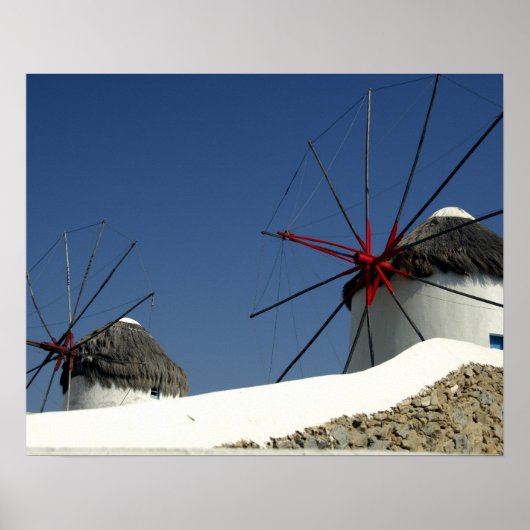 Europa, Griekenland, Mykonos. Poster (Voorkant)