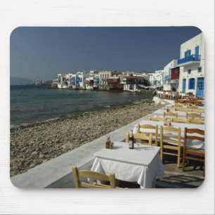 Europa, Griekenland, Mykonos. Uitzichten op de zee Muismat