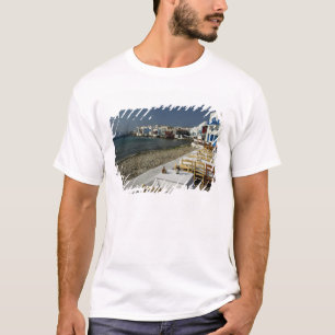 Europa, Griekenland, Mykonos. Uitzichten van de br T-shirt