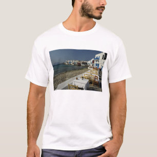 Europa, Griekenland, Mykonos. Uitzichten van de br T-shirt