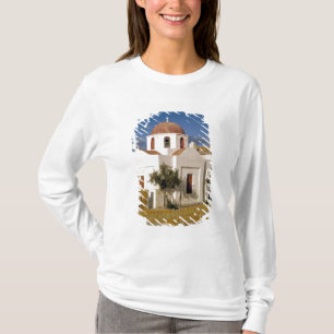 Europa, Griekenland, Mykonos. Visnetten drogen aan T-shirt