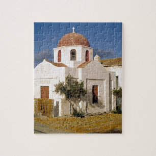 Europa, Griekenland, Mykonos. Visnetten drogen op Legpuzzel