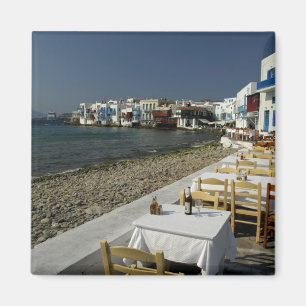 Europa, Griekenland, Mykonos. Zeezicht Magneet
