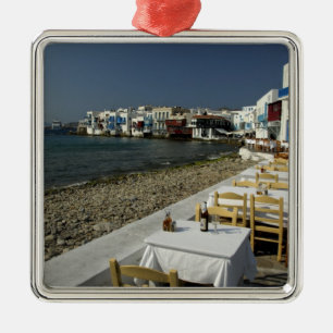 Europa, Griekenland, Mykonos. Zeezicht Metalen Ornament