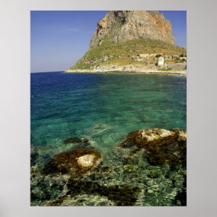 Europa, Griekenland, Peloponnesos, Monemvasia. De Poster