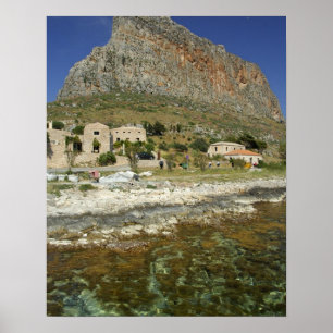 Europa, Griekenland, Peloponnesos, Monemvasia. De  Poster