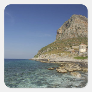 Europa, Griekenland, Peloponnesos, Monemvasia. De Vierkante Sticker