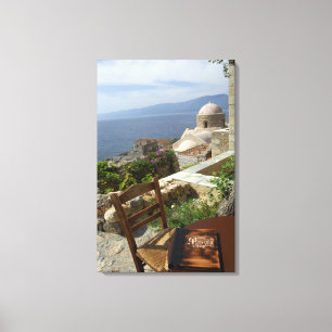 Europa, Griekenland, Peloponnesos, Monemvasia (é Canvas Afdruk