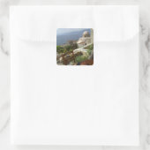 Europa, Griekenland, Peloponnesos, Monemvasia (één Vierkante Sticker (Tas)