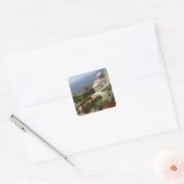 Europa, Griekenland, Peloponnesos, Monemvasia (één Vierkante Sticker (Envelop)