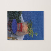 Europa, Griekenland, Santorini. Terras met zee uit Legpuzzel (Horizontaal)