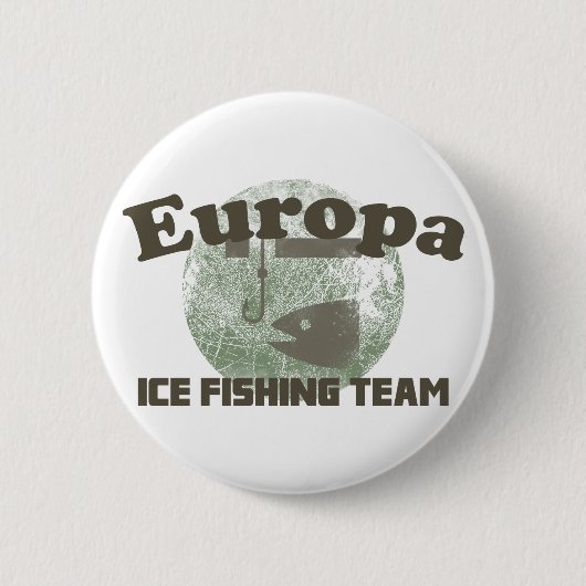 Europa Ice Vissen Team Ronde Button 5,7 Cm (Voorkant)