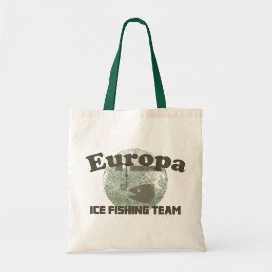 Europa Ice Vissen Team Tote Bag (Voorkant)