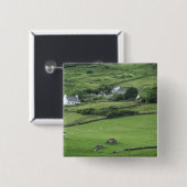 Europa, Ierland, County Kerry, Ring of Kerry. Vierkante Button 5,1 Cm (Voorkant /achterkant)
