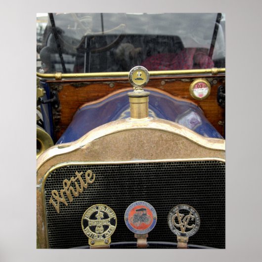 Europa, Ierland, Dublin. Antieke auto, Wit 2 Poster (Voorkant)