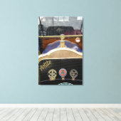 Europa, Ierland, Dublin.  auto, wit 2 Canvas Afdruk (Insitu (Houten vloer))