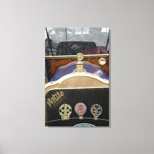 Europa, Ierland, Dublin.  auto, wit 2 Canvas Afdruk (Voorkant)