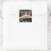 Europa, Ierland, Dublin.  auto, wit 2 Vierkante Sticker (Tas)