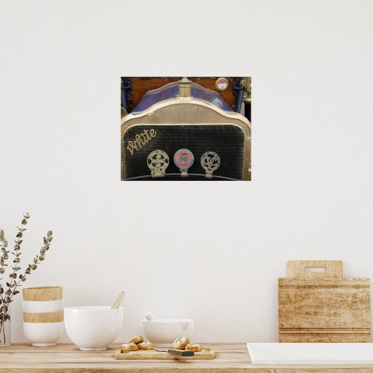 Europa, Ierland, Dublin.  auto, wit Poster (Keuken)