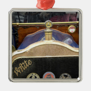 Europa, Ierland, Dublin. Oldtimer, Wit 2 Metalen Ornament