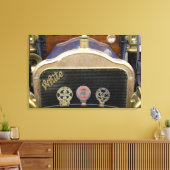 Europa, Ierland, Dublin. Oude auto, Wit Canvas Afdruk (Insitu (Woonkamer))