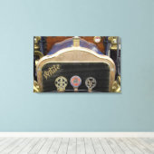 Europa, Ierland, Dublin. Oude auto, Wit Canvas Afdruk (Insitu (Houten vloer))