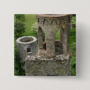 Europa, Ierland, Kasteel van Blarney. DEZE AFBEELD Vierkante Button 5,1 Cm