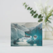 Europa, IJsland, JokUSArlon. Iceberg-formaties Briefkaart (Staand voorkant)