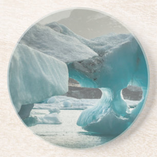 Europa, IJsland, JokUSArlon. Iceberg-formaties Zandsteen Onderzetter