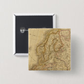 Europa in 1813 vierkante button 5,1 cm (Voorkant /achterkant)