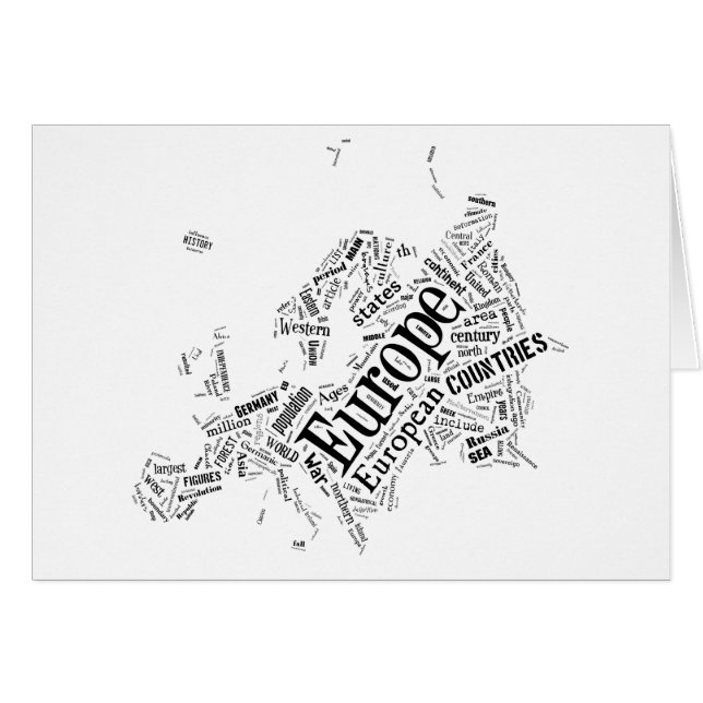 Europa in Tagxedo (Voorkant Horizontaal)