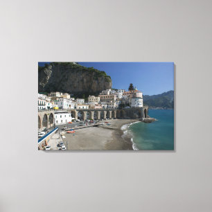Europa, Italië, Campania, (Amalfi-kust), Amalfi: Canvas Afdruk