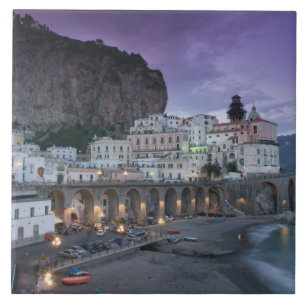 Europa, Italië, Campania (Amalfi-kust) Atrani: Tegeltje