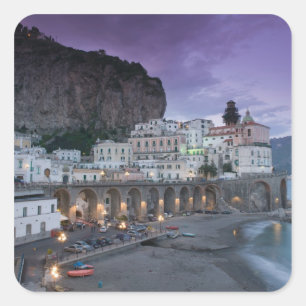 Europa, Italië, Campania (Amalfi-kust) Atrani: Vierkante Sticker