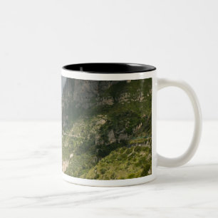 Europa, Italië, Campania (Amalfi-kust) Positano: Tweekleurige Koffiemok