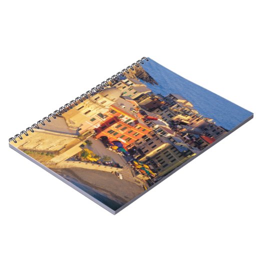 Europa, Italië, Cinque Terre. dorp Vernazza Notitieboek (Linkerzijde)