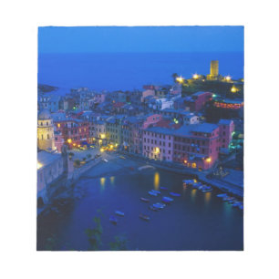 Europa, Italië, Cinque Terre, Vernazza. Heuvelacht Notitieblok