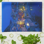 Europa, Italië, Cinque Terre, Vernazza. Hillside Theedoek (Gevouwen)