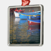 Europa, Italië, Cinque Terry, schepen in Vernazza Metalen Ornament (Links)