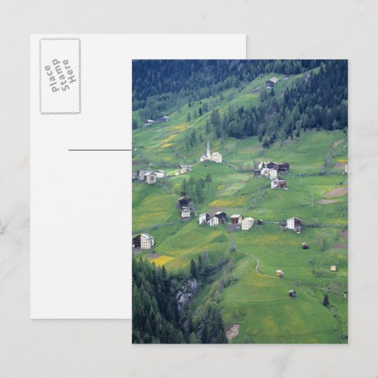 Europa, Italië, Dolomietalpen. Dit kleine dorp Briefkaart (Voorkant / Achterkant)