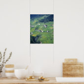 Europa, Italië, Dolomietalpen. Dit kleine dorp Poster (Keuken)