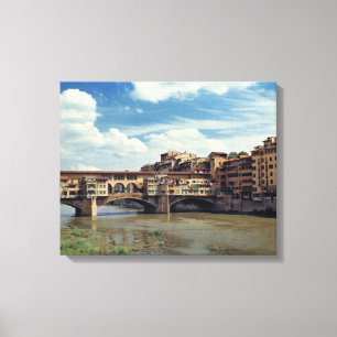 Europa, Italië, Florence. De Ponte Vecchio Canvas Afdruk