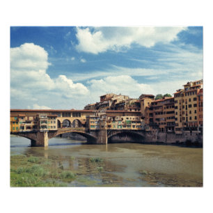 Europa, Italië, Florence. De Ponte Vecchio Foto Afdruk