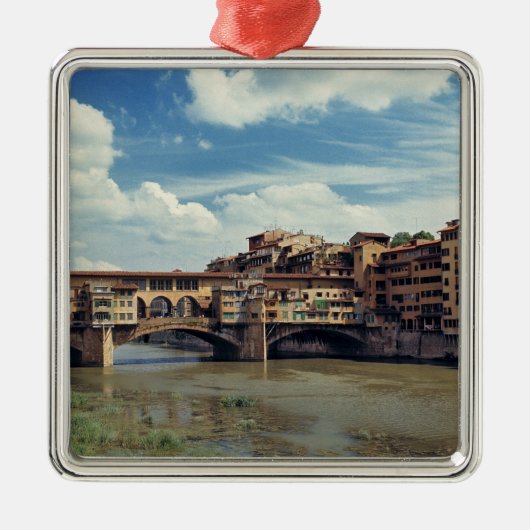 Europa, Italië, Florence. De Ponte Vecchio Metalen Ornament (Voorkant)